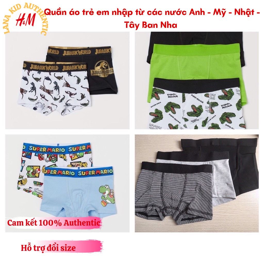 Set quần chip đùi trẻ em bé trai - Size từ 1 tuổi đến 10 tuổi - Cam kết 100% Hm Authentic