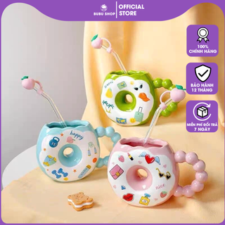 Cốc nước sứ | Ly cafe | Cốc sứ uống trà | Ly sứ bánh donut siêu dễ thương MINIGOOD sứ cao cấp tráng men