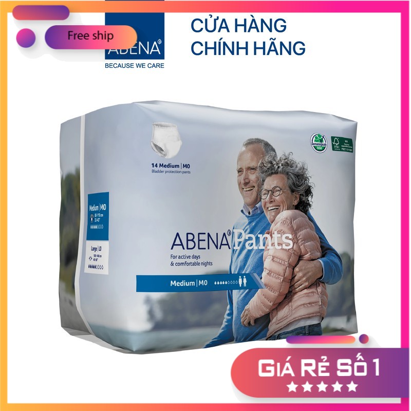 [Thấm hút 900ml] Tã quần người lớn Abena Pant M0 nhập khẩu từ Đan Mạch [14 miếng]