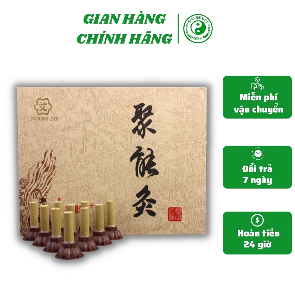 Hộp 60 nhang ngải dán cao cấp trụ lớn đường kính 1cm - tỉ lệ ép cao 35:1 - An toàn- tiện lợi- hiệu quả cao