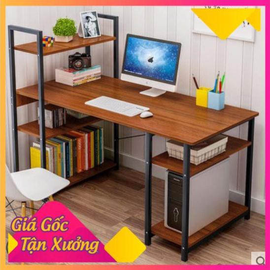 (Có hình thật) Bàn làm việc liền kệ Tâm house mẫu mới nhất BXG055 (120x55x75cm)