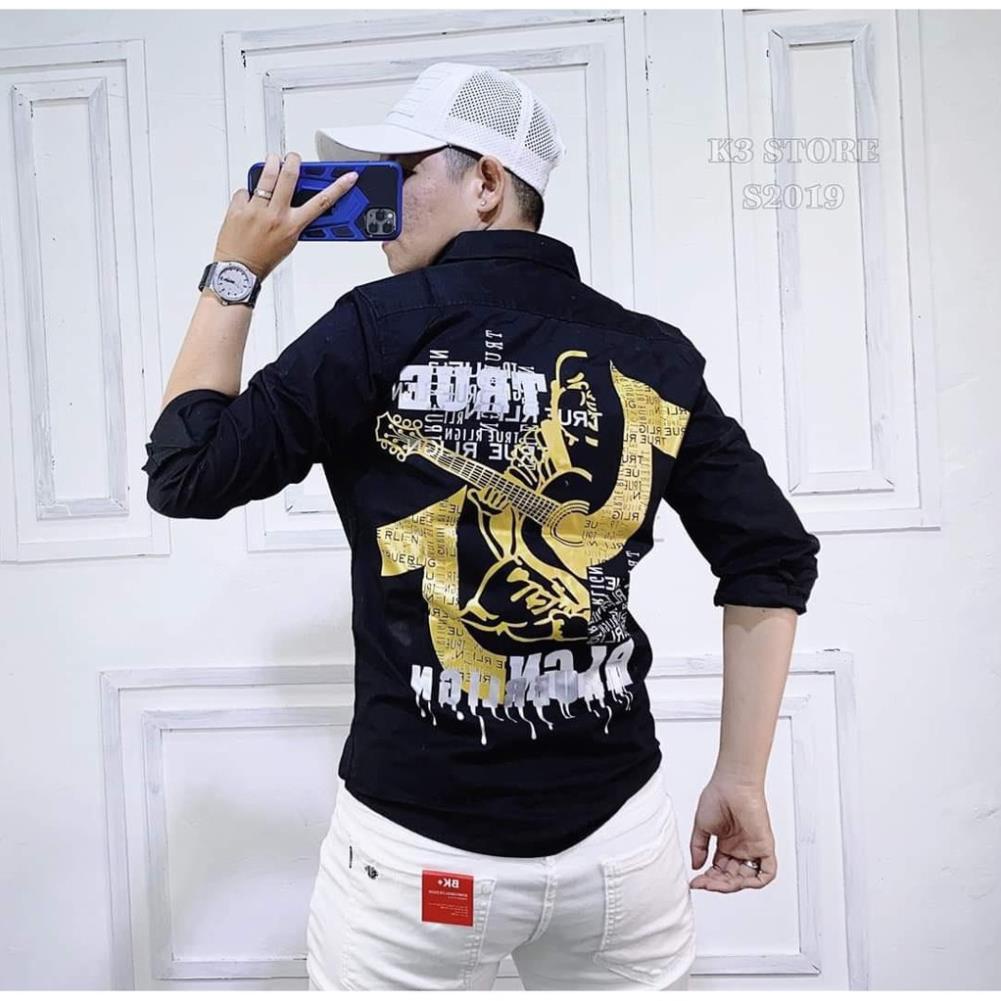 Áo sơ mi nam form Korea SM40 họa tiết in 3d cực đẹp hot trend !