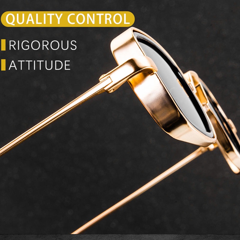 Kính Mát Gọng Kim Loại Phong Cách Hip Hop