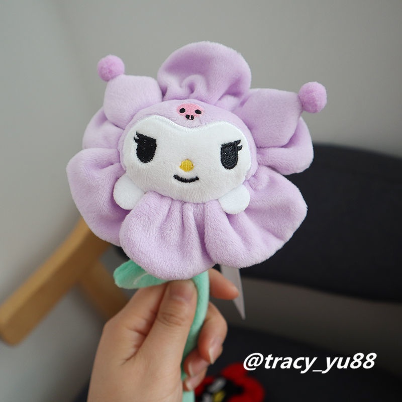 Dây Đeo Cổ Tay Nhồi Bông Họa Tiết Hoa Kuromi Hoạt Hình Nhật Bản Có Thể Uốn Cong Trang Trí Rèm Cửa