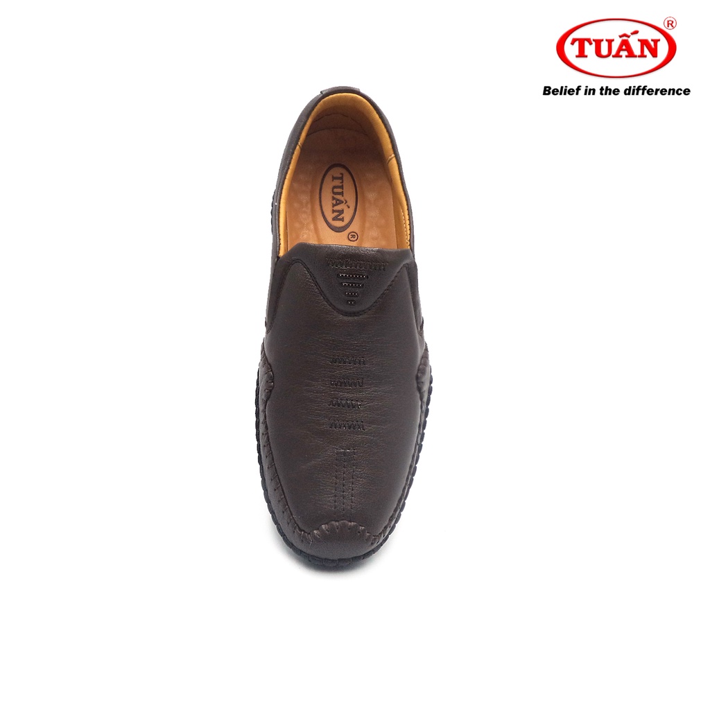 Giày nam giày mọi quai da nhập khẩu đế cao su êm mềm thương hiệu Tuấn GXHU-31M