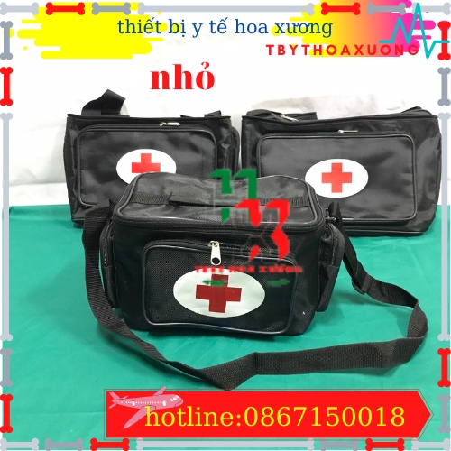 Túi Cứu Thương Cỡ Nhỏ 25x15x19cm - Túi Y Tế ( Màu Đen)
