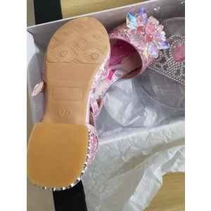 Giày xăng đan cao gót đính đá pha lê giả phong cách công chúa Elsa cho bé gái