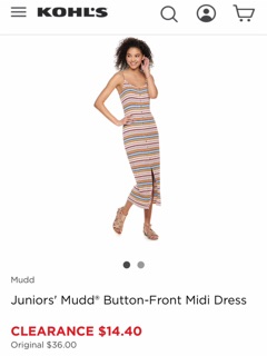 Đầm Midi MUDD phối nút xẻ tà (CÓ BIG SIZE)