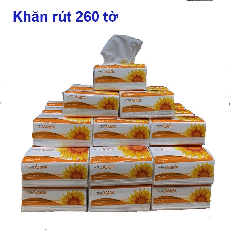 GIẤY RÚT LỤA CAO CẤP ACACIA 260 tờ 2 lớp