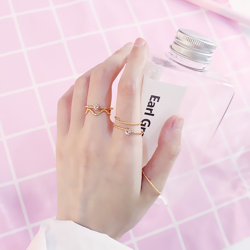 Nhẫn Đính Đá B640 Đơn Giản Sang Trọng Cho Nữ