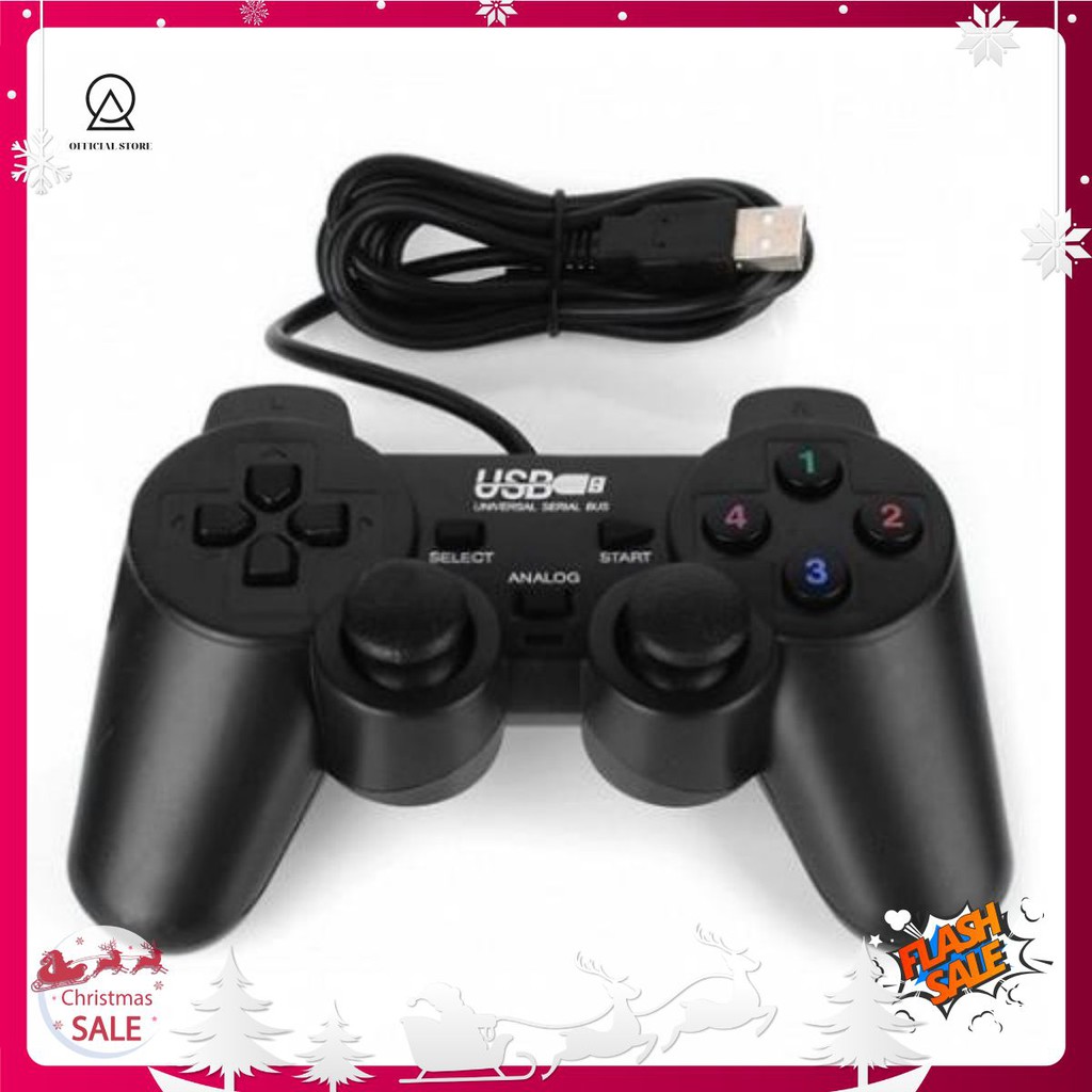 AQ Shop (Xả lỗ) Tay cầm chơi game cho PC/Laptop cổng USB đen (có gạt Analog) - Cao cấp