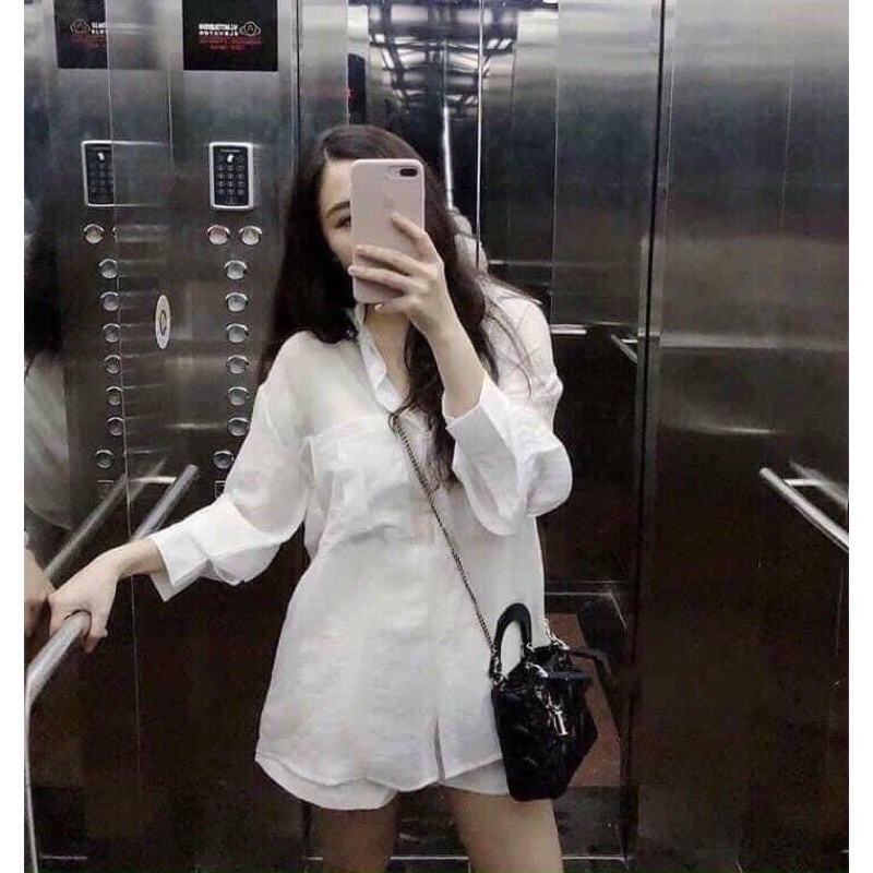 [HÀNG CHUẨN] Bộ áo sơ mi đũi 1 túi +quần sort