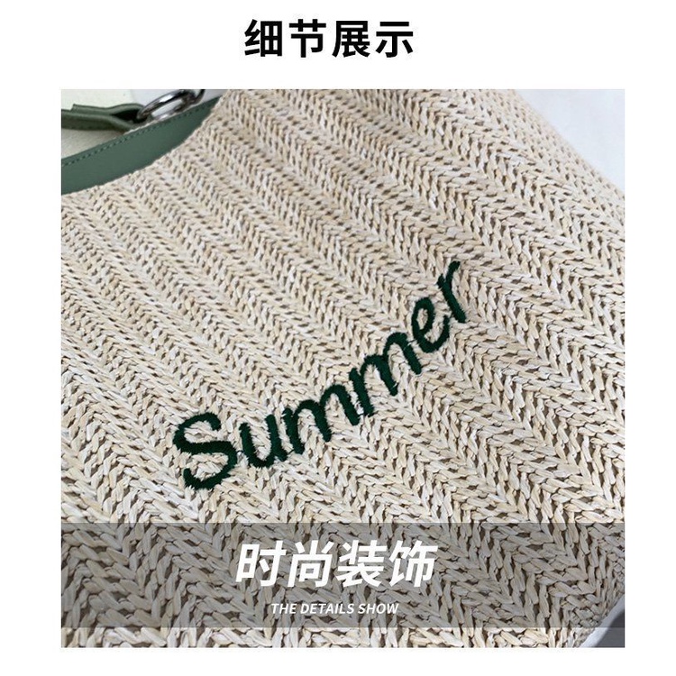 Túi tote Đan Rơm Đeo Vai Sức Chứa Lớn 2022 Thời Trang Mùa Hè Cho Nữ