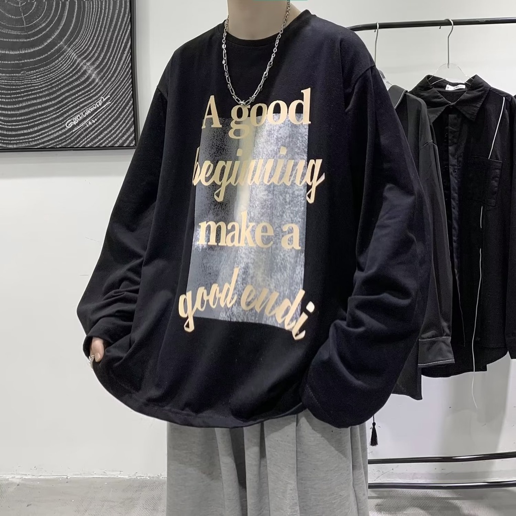 Áo Thun Dáng Rộng In Chữ Phong Cách Hip Hop Đường Phố Hàn Quốc Cho Nam Cỡ M-5XL