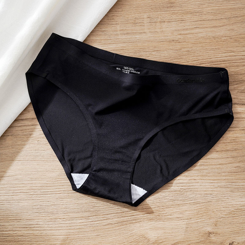 Super Thin quần lót nữ sexy New Smooth Skin Mesh Seamless quần lót thông hơi Viscose Fiber Panties Women's Antibacterial Cotton Crotch Hollow Breathable Waist Briefs Ultra-Thin