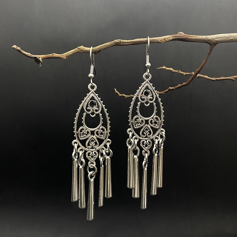 Bông tai tây tạng thả dài phong cách boho mông cổ đôn hoàng cosplay cổ phục