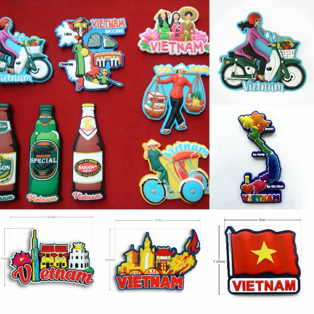 Magnet nam châm trang trí tủ lạnh quà tặng bạn bè du khách du lịch hình ảnh về ẩm thực và đặc trưng siêu bền đẹp sắc net