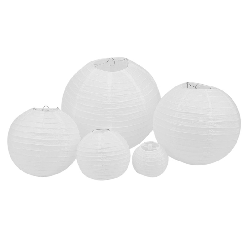 30 Lồng Đèn Giấy Kích Thước 4 inch-12 inch Dùng Trang Trí Tiệc Cưới, Halloween, Giáng Sinh