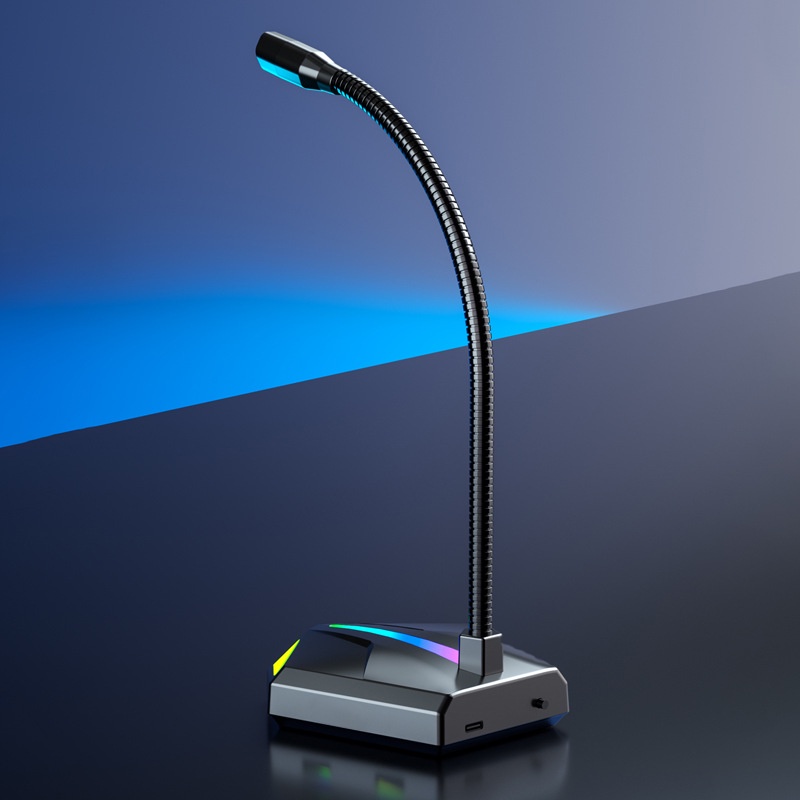 Mic H2 LED RGB thu âm máy tính PC Gaming họp trực tuyến, học online siêu rẻ chất lượng tốt