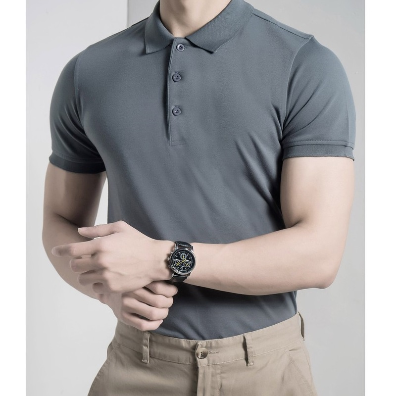 Áo Polo Nam Trơn Basic CEFFYLO 5 Màu Trẻ Trung Lịch Lãm - Chất Liệu Cotton Tự Nhiên Form Slim Thấm Hút Mồ Hôi Tốt - PL01