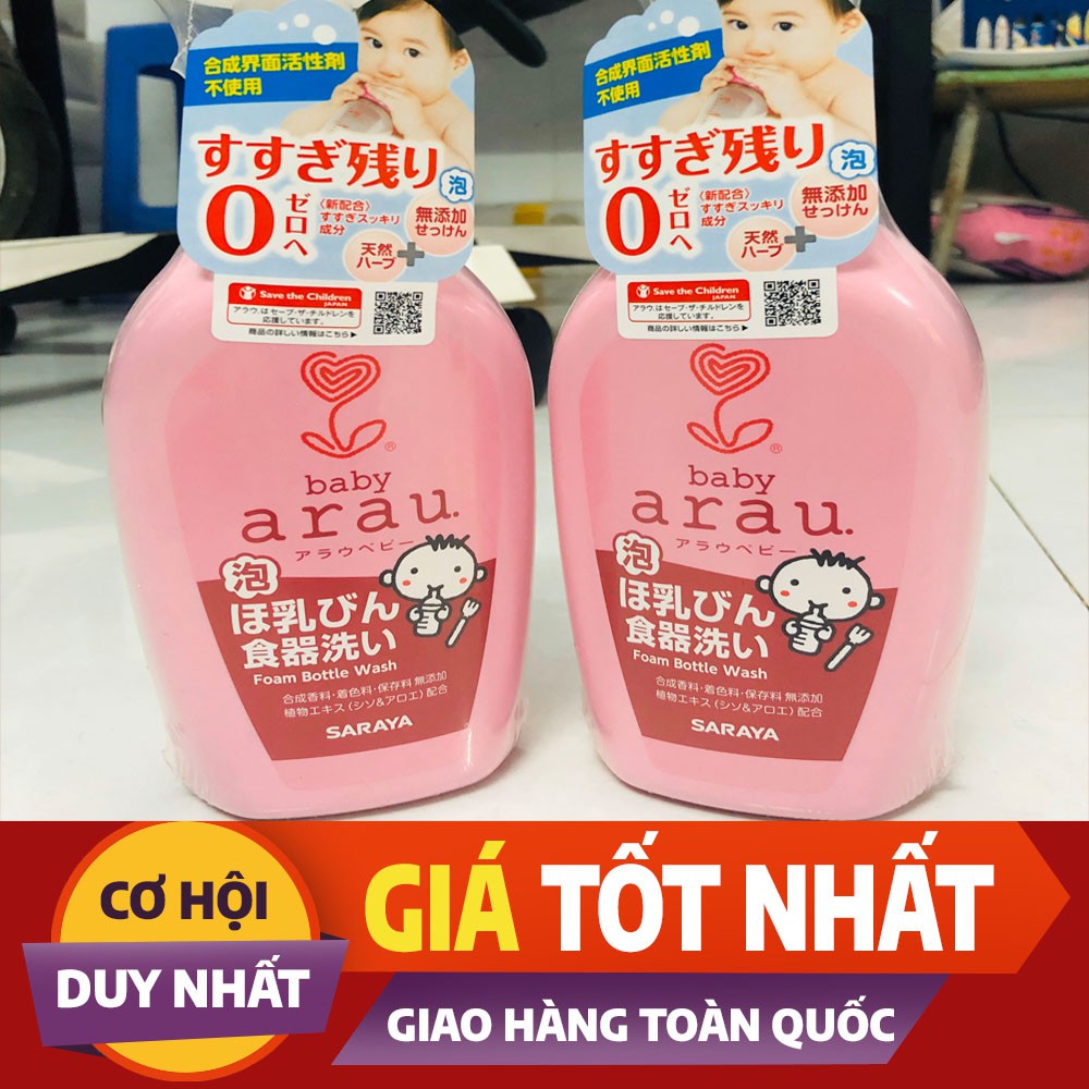 [HÀNG CHUẨN GIÁ TỐT] Nước rửa bình arau chai 500ml