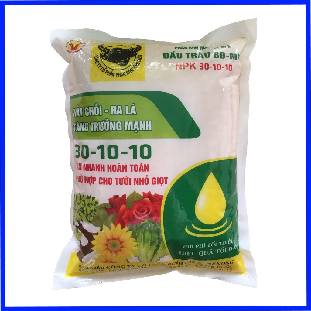 Phân Bón Đầu Trâu NPK 30-10-10 (1kg) Kích Ra Rễ, Giúp Nảy Chồi, Ra Lá, Tăng Trưởng Mạnh