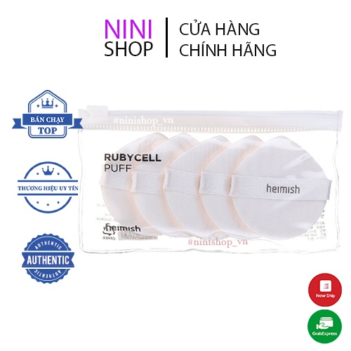 Bông tán kem Heimish ARTLESS RUBYCELL PUFF 5 miếng/1 túi - NiNiShop