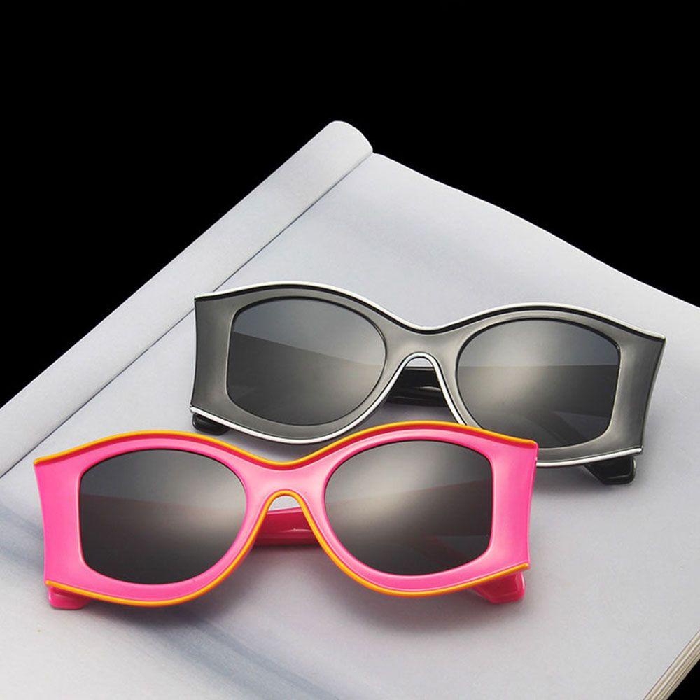 Kính Mát Gọng Hình Học Lớn Màu Sắc Tương Phản Phong Cách Hàn Quốc Thời Trang Cho Nữ