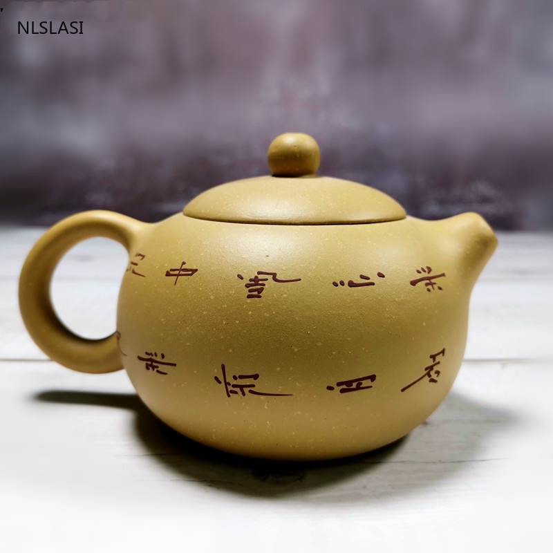 ∈◄Yixing Classic Tea Pot Màu tím Đất sét Xi shi Ấm đun nước quặng làm đẹp 188 Bộ lọc lỗ bi Thủ công Bộ trà Quà tặng tùy