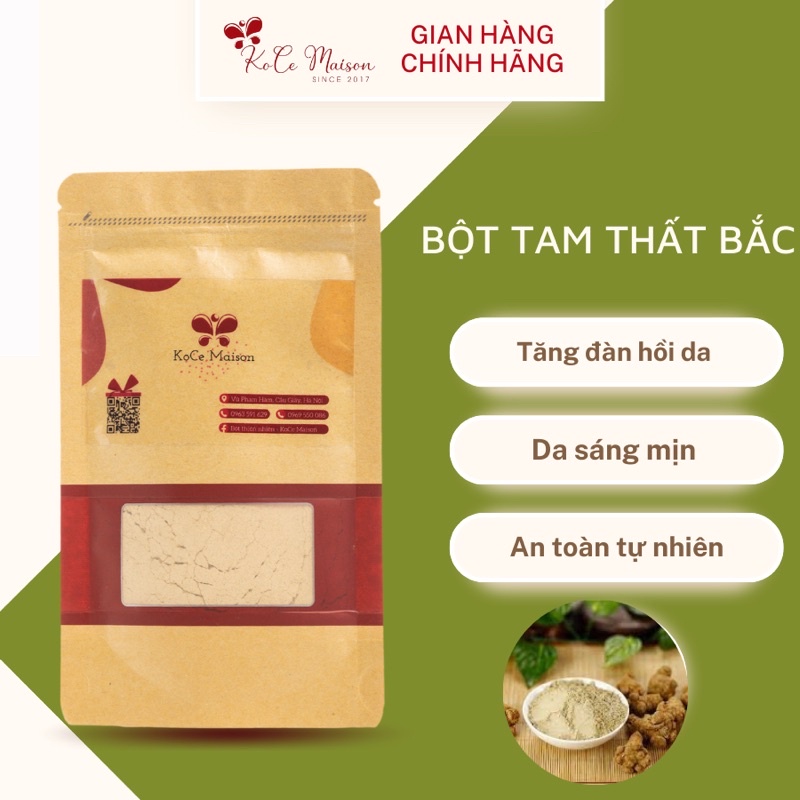 Bột Tam thất Bắc 100Gram( tiêu sưng, sáng da, chống ung thư)