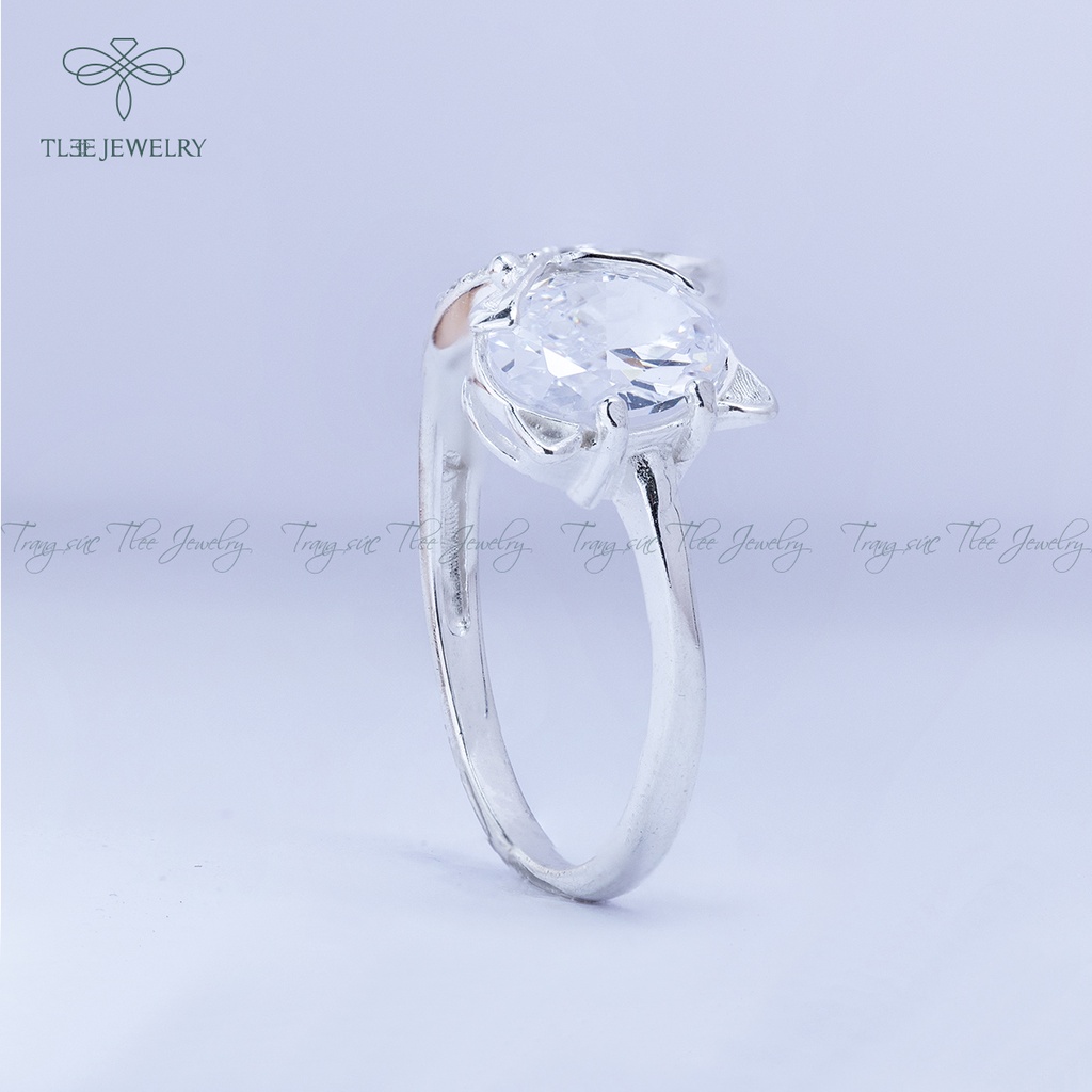 Nhẫn bạc nữ TLEE hồ ly nạm đá cao cấp NCJ A0117