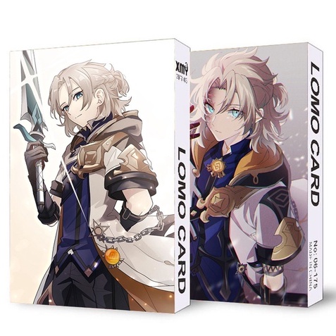 COMBO 4 món nhân vật ALBEDO game GENSHIN IMPACT standee lomo dây chuyền vòng tay anime chibi