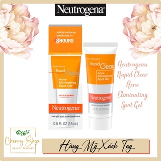 [Hàng USA]Gel ngừa mụn trong vòng 8h Neutrogena Rapid Clear Ance Clearance Facial Treatment (15ml)