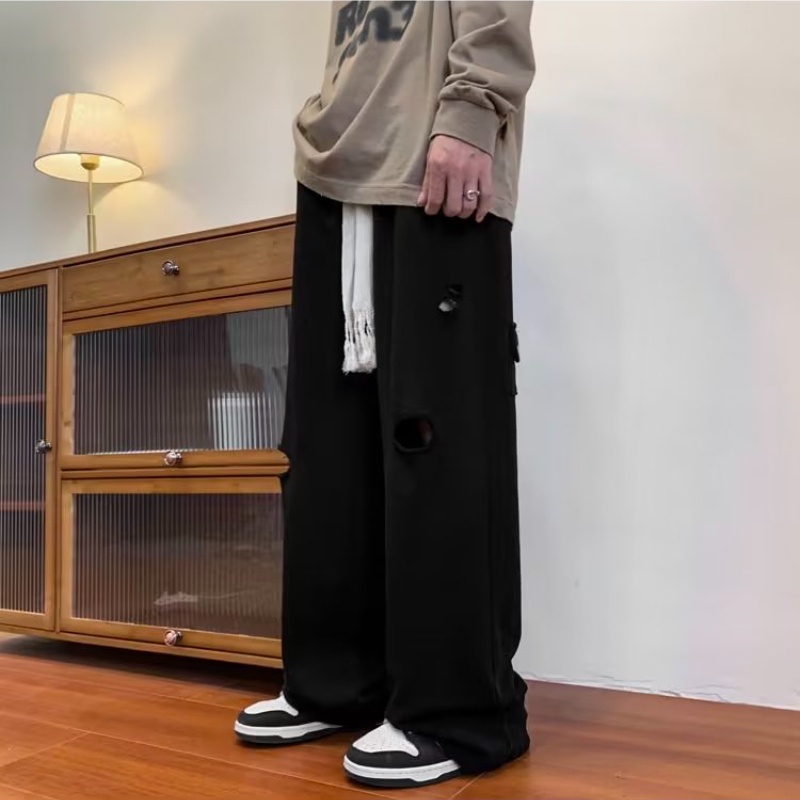 Quần Dài Dáng Rộng Suông Họa Tiết Cây Cối Nhiều Màu Tùy Chọn Thời Trang Mùa Thu Cho Nam M-3XL