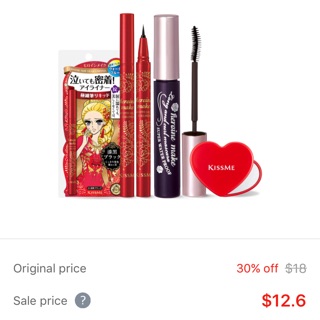 Set mascara kiss me + kẻ mắt