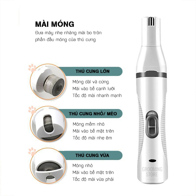 (BZ-801) Tông đơ cắt lông chó mèo 3in1 - cạo bàn chân - cắt tỉa - mài móng - Grooming Store