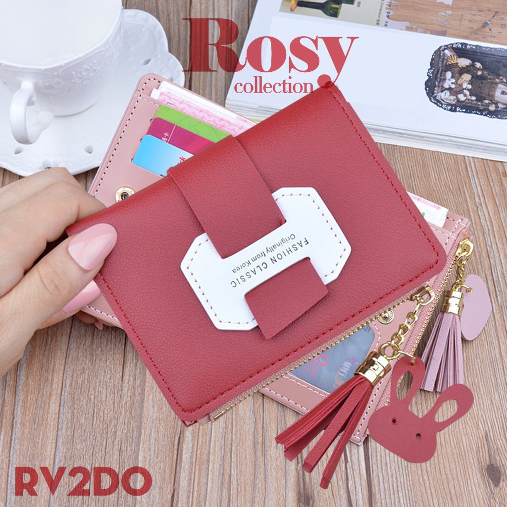 Ví nữ, ví cầm tay ROSY RV2 mini tuổi teen nhỏ gọn, tiện lợi đựng tiền, giấy tờ free ship