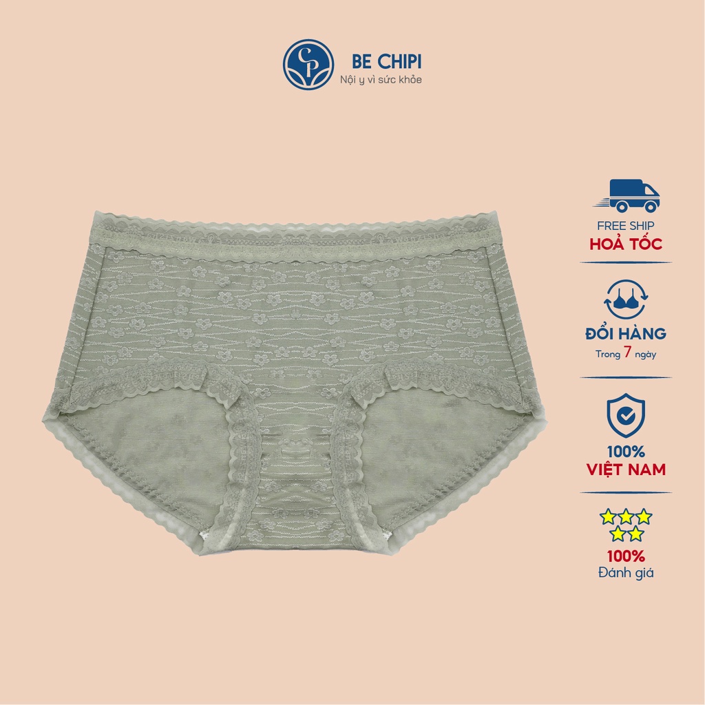 Quần Lót Nữ Cotton Cạp Cao Họa Tiết Co Dãn Thoáng Khí By Bechipi QL2412