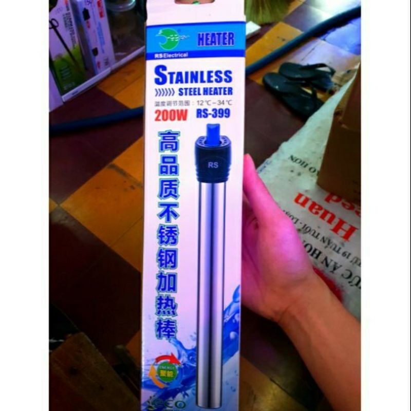 Sưởi Nhiệt Độ Inox Cho Hồ Cá Cảnh - Rs 200w, Rs 300w - Milo Guppy