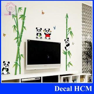 (HCM) Decal dán tường cho bé [freeship] [thanh lý] Gấu trúc - DB025 - decalhcm