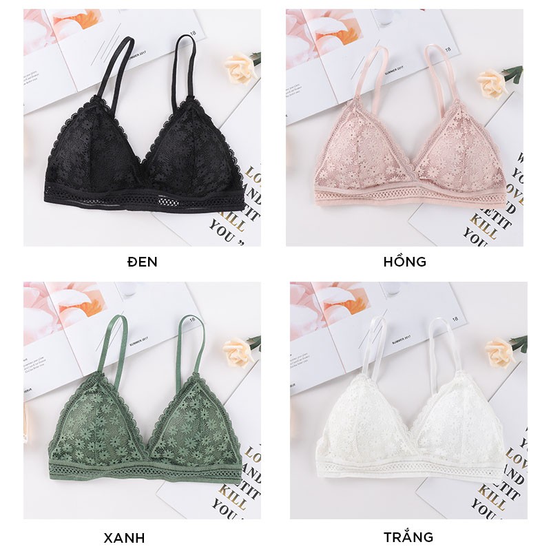 Áo bra ren hoa cúc cao cấp nâng ngực không gọng freesize 40-60kg AL26 | WebRaoVat - webraovat.net.vn