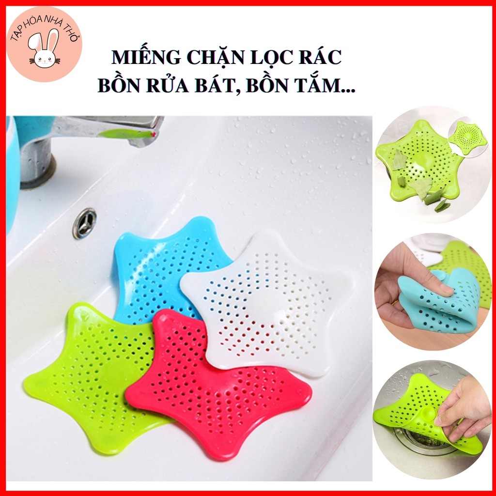 Miếng Lót Chặn, Lọc Rác Bồn Rửa Bát, Bồn Tắm Hình Ngôi Sao