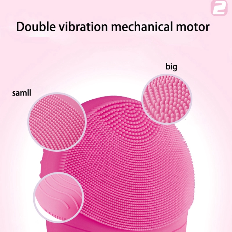 Kemei Electric Silicone Facial Cleansing Brush Sonic Vibration Massage Wireless Charging Ultrasonic Face Cleaner Beauty Tool