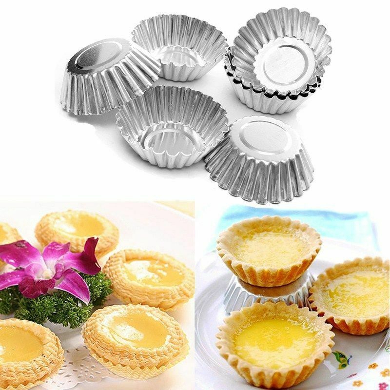 Set 10 Khuôn Nhôm Làm Bánh Tart Trứng Tiện Dụng