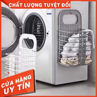 Giỏ treo cạnh máy giặt đa năng gấp gọn