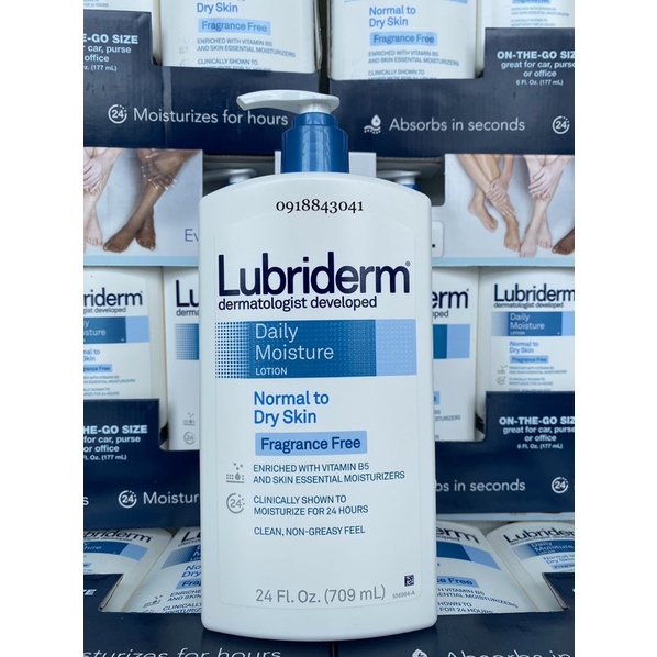 [Chai 709ml &amp; 177ml] Dưỡng thể Lubriderm của Mỹ