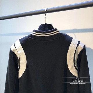 Bomber jackets phối viền da