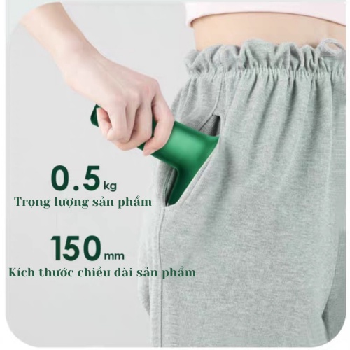 Súng massage cầm tay mini JOBUR J5 - với 4 đầu massage, 4 mức độ rung mạnh mẽ, thiết kế nhỏ gọn tiện lợi