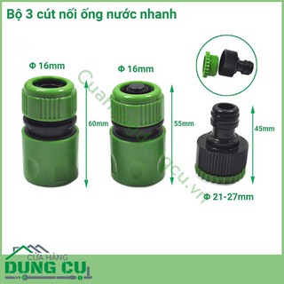 Bộ 3 cút nối ống nước nhanh
