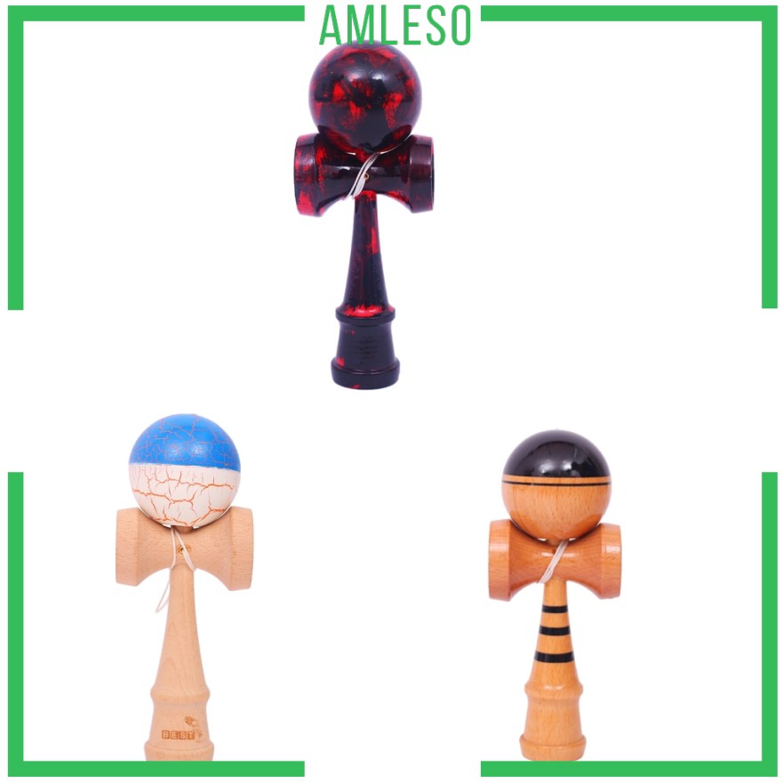 [AMLESO] Full Paint Wooden Kendama Ball Skillful Juggling Ball Toy Outdoor Leisure Sports